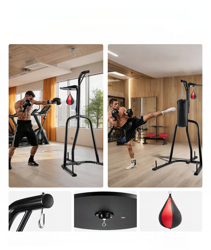 Stojak Bokserski 2w1 Uchwyt do Worków Treningowych Stalowy Profesjonalny