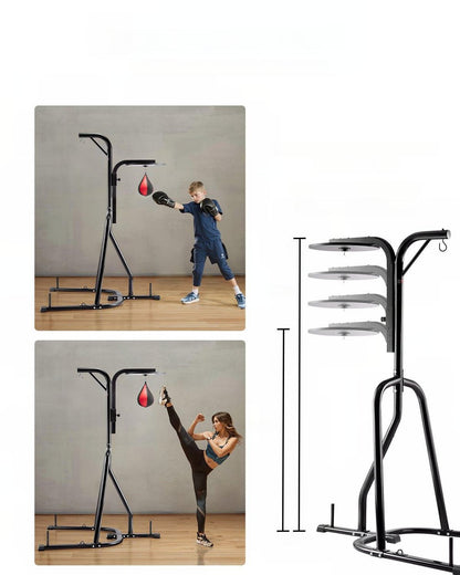 Stojak Bokserski 2w1 Uchwyt do Worków Treningowych Stalowy Profesjonalny