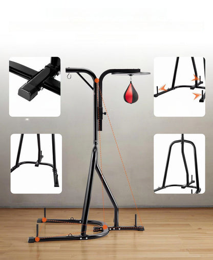 Stojak Bokserski 2w1 Uchwyt do Worków Treningowych Stalowy Profesjonalny